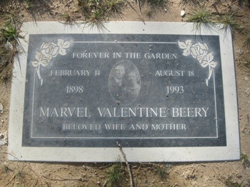 Beery, Marvel Valentine gravesite