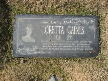Gaines, Loretta Maria gravesite