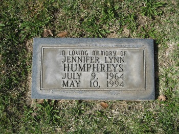 Humphreys, Jennifer Lynn gravesite