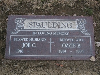 Spaulding, Ozzie Belle gravesite