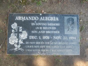 Alegria, Armando Andre gravesite