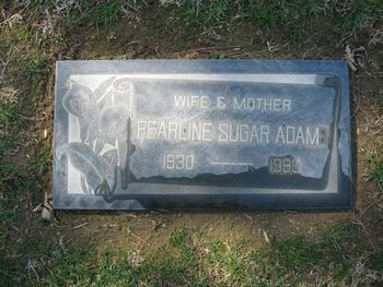 Adams, Pearline Sugar gravesite