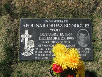 Ordaz, Apolinar Rodriguez ('Poli') gravesite