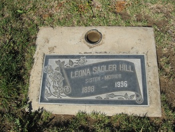 Hill, Leona California gravesite