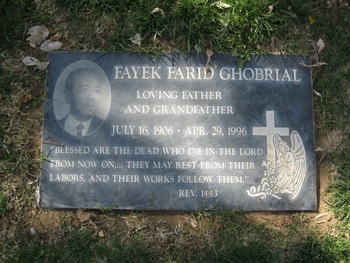 Ghobrial,   Fayek Farid gravesite
