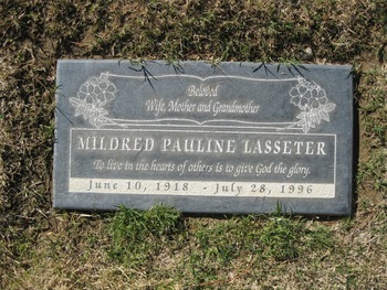 Lasseter, Mildred Pauline gravesite