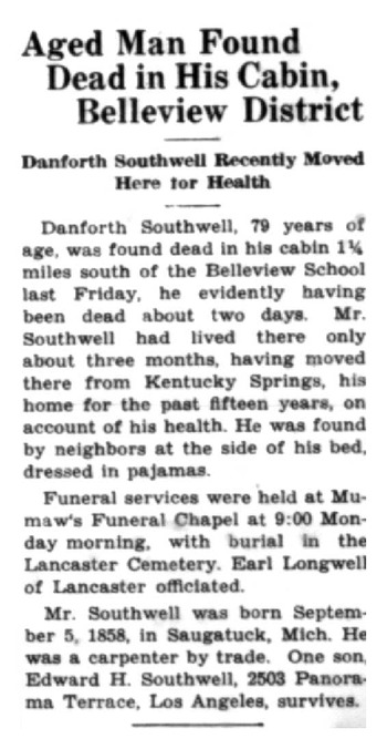 Southwell, Danforth obituary