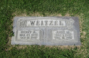 Weitzel,   Anne Mary gravesite