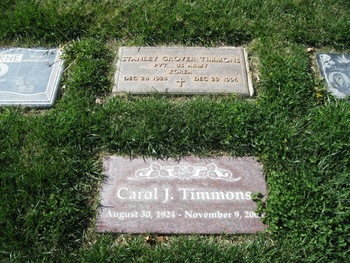 Timmons, Stanley Grover gravesite
