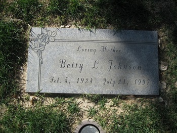 Johnson, Betty Lee gravesite