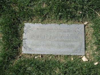 Blasingim, George Winfred gravesite