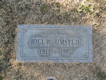 Umsted, Joel Walter gravesite