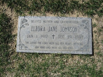 Johnson, Elzora Jane gravesite