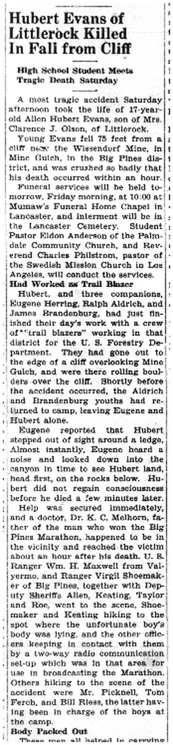 Evans, Allen Hubert obituary