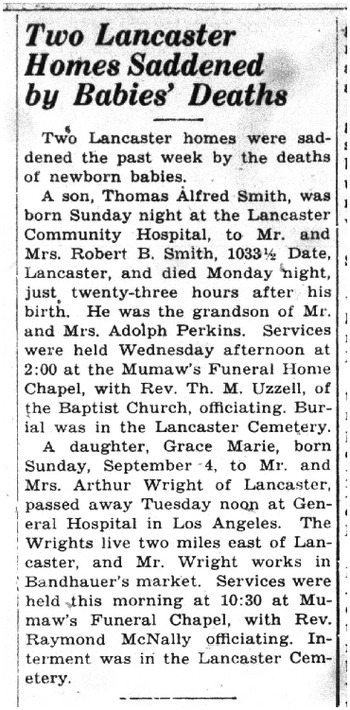 Wright, Grace Marie obituary
