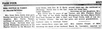 Cottle, Irene Belle obituary
