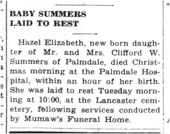 Summers, Hazel obituary