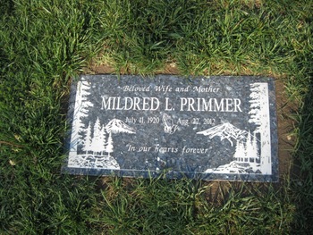 Primmer, Mildred Lucille ('Mickey') gravesite