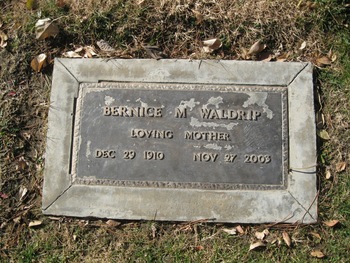 Waldrip, Bernice M. gravesite
