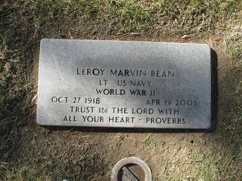Bean, LeRoy Marvin gravesite