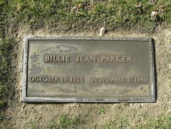 Parker, Billie Jean gravesite