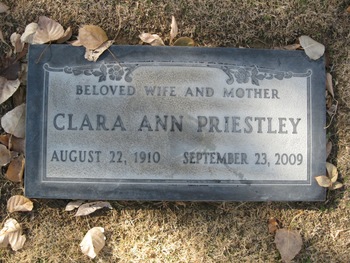 Priestley,   Clara Ann gravesite