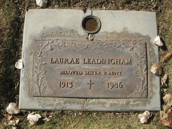 Leadingham, Alice Laurae gravesite