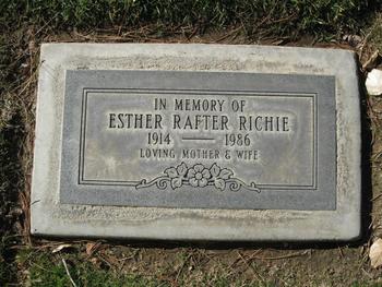 Richie, Esther Rafter gravesite