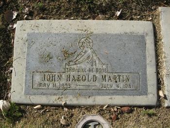 Martin,   John Harold gravesite