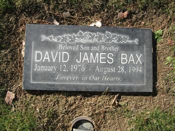 Bax, David James gravesite