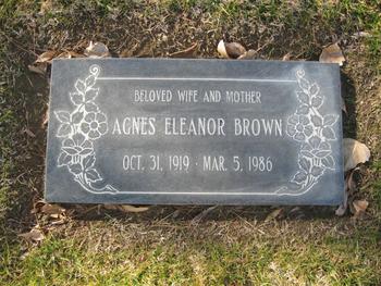 Brown, Agnes Eleanor gravesite