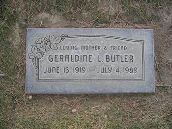 Butler, Geraldine gravesite