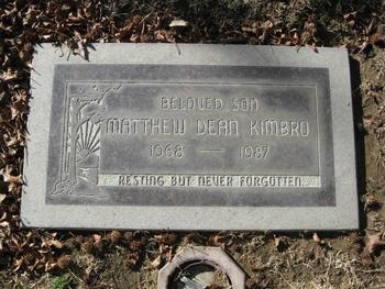 Kimbro,   Matthew Dale gravesite