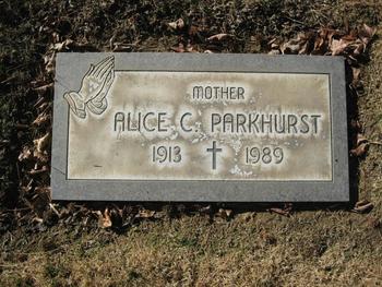 Parkhurst, Alice Christine gravesite