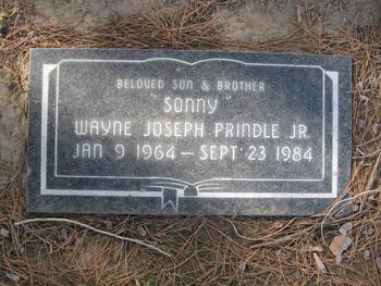 Prindle, Jr. Wayne Joseph ('Sonny') gravesite