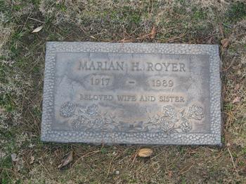 Royer, Marian R. gravesite