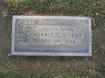 Wisdom, Horace Eugene gravesite