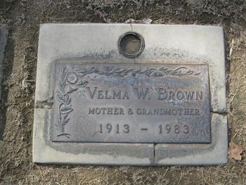 Brown, Velma W. gravesite