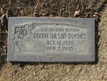 Dyches, Donna Wilson gravesite