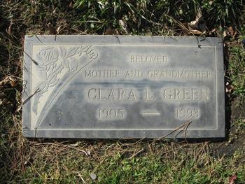 Green, Clara Lorena gravesite