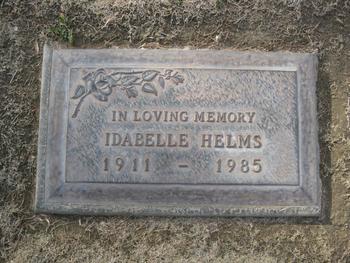 Helms, Idabelle gravesite