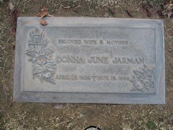 Jarman, Donna June gravesite