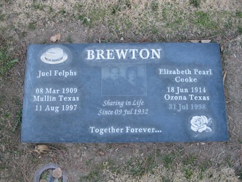 Brewton, Elizabeth Pearl gravesite