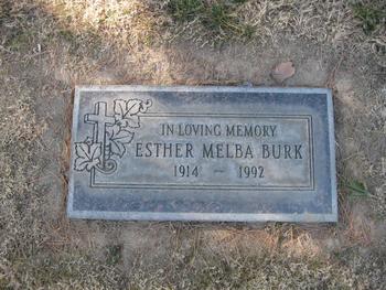 Burk, Esther Melba gravesite