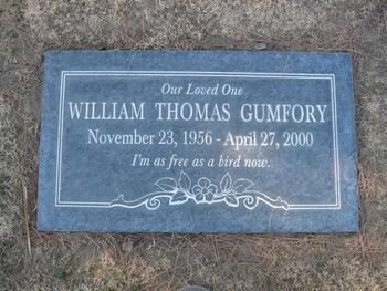Gumfory, William Thomas gravesite