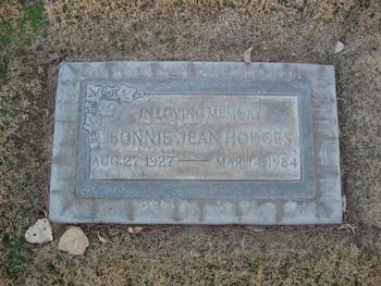 Hodges, Bonnie Jean gravesite