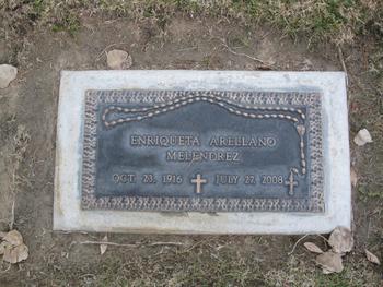Melendrez, Enriqueta Arellano gravesite