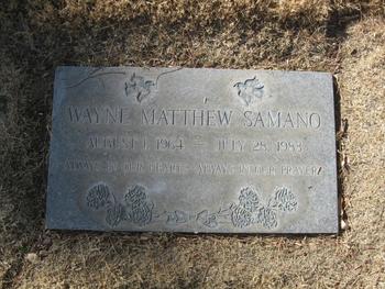 Samano, Wayne Matthew gravesite