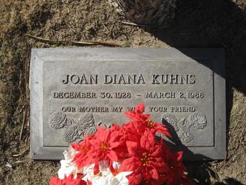 Kuhns, Joan Diana gravesite