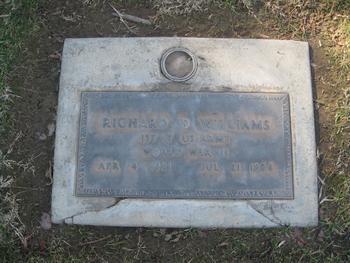Williams, Richard Desmond gravesite